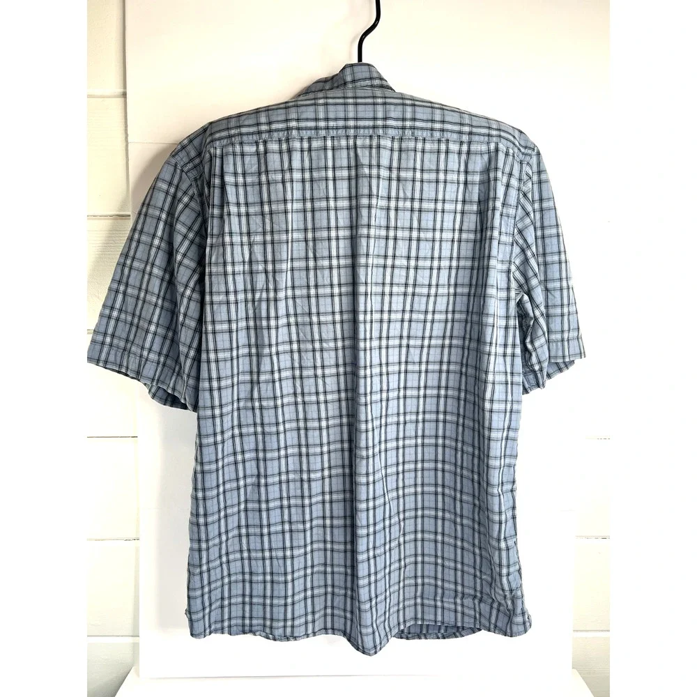 Carhartt Blue Plaid Shirt Sleeve Shirt Size Large‎ Men's